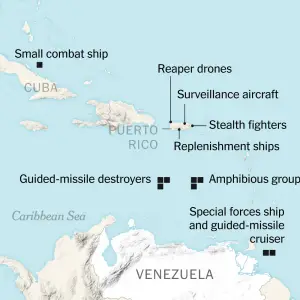 Maps: Where the U.S. Is Building Up Military Force in the Caribbean