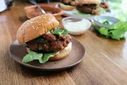 Singapore shrimp burgers offer a sweet and spicy take on a summer classic